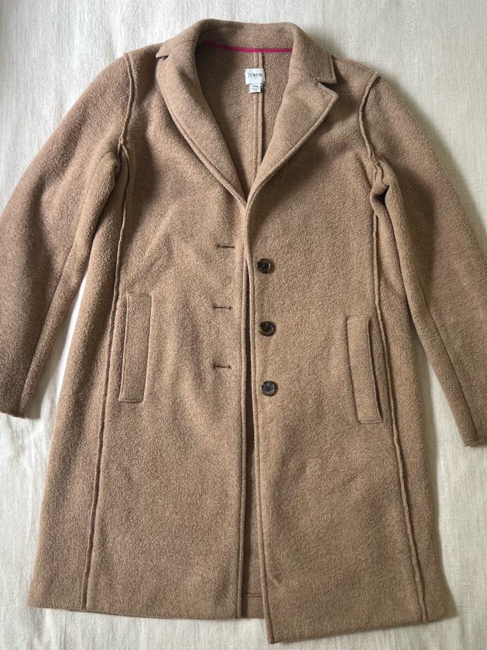 J Crew Boiled Wool Top Coat